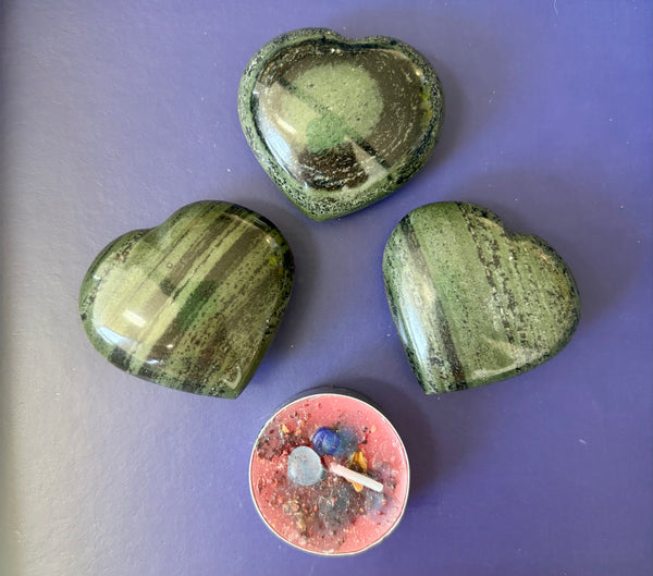 Green Hair Jasper Hearts