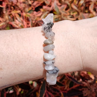 Tourmalinated Quartz Chip Bracelet