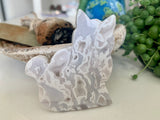 White Lace Agate Cat