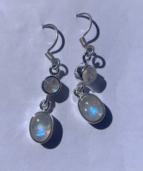 Moonstone Earrings Silver